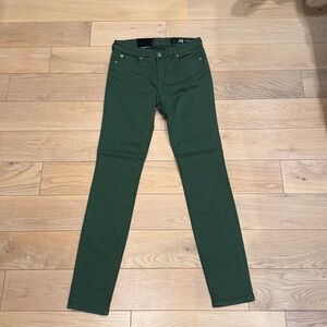 Armani Exchange Forest Green Super Skinny Lift-Up Jeans